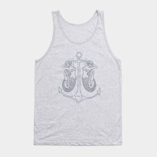 Anchor Mermaids (On Light) Tank Top